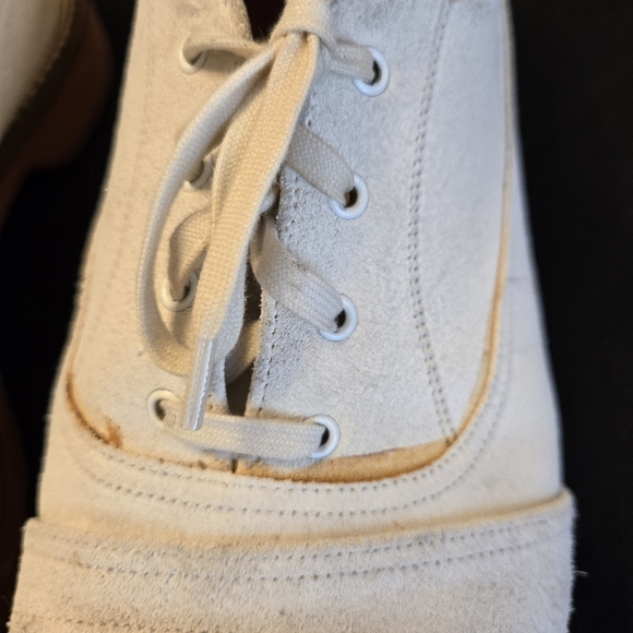 Ralph Lauren Men's White Suede Oxfords - Picture 6 of 13